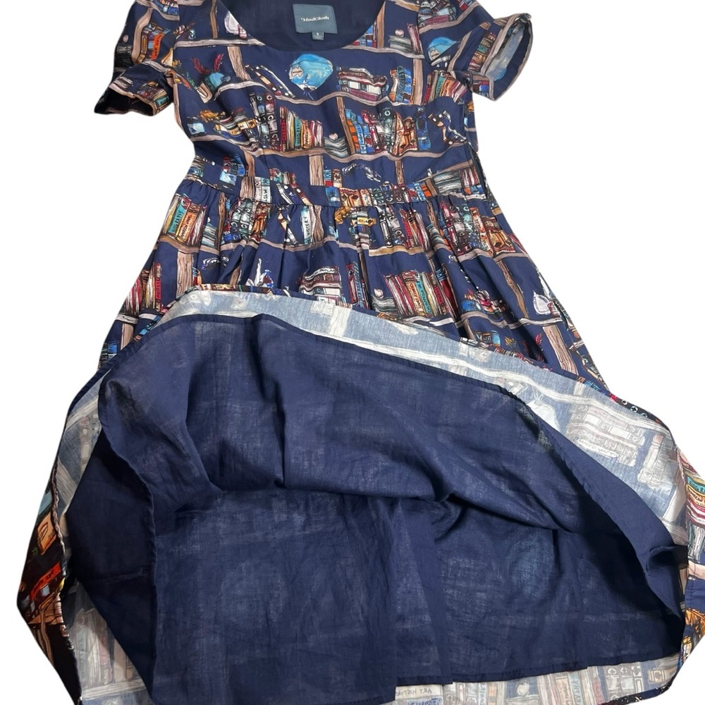 Blue Book Print Dress - Picture 5 of 13